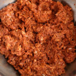 Up close photo of freshly made Homemade Chorizo.