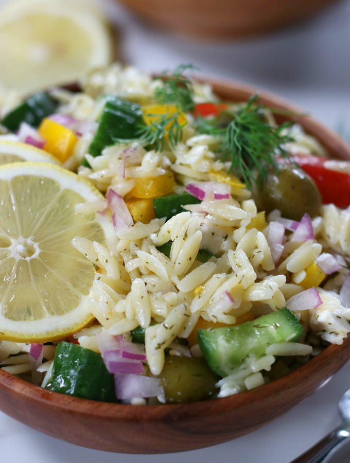 Mediterranean Risoni Salad (Lemon Orzo Pasta Salad)