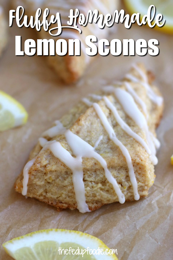 Tender and bright Lemon Scones are incredibly easy with this recipe. These scones are the softest and fluffiest. They are slightly sweet with a delicate flaky texture. 
#Scones #SconesRecipe #SconesRecipeEasy #LemonScones #EasyLemonScones #LemonSconeGlaze https://www.thefedupfoodie.com