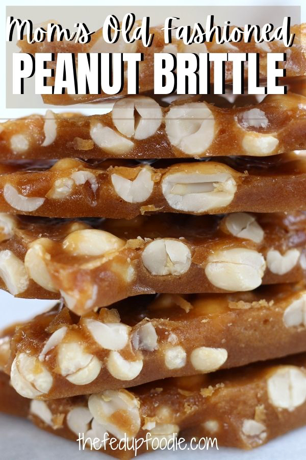 The BEST Peanut Brittle Ever! Mom's Old Fashioned Peanut Brittle recipe is so easy to make. With these simple steps this peanut candy turns out perfect every time. Buttery, crisp and absolutely heavenly.
#PeanutBrittleRecipe #PeanutBrittle #PeanutBrittleRecipeEasy #PeanutBrittleRecipeOldFashioned #PeanutBrittleRecipeBest
https://www.thefedupfoodie.com