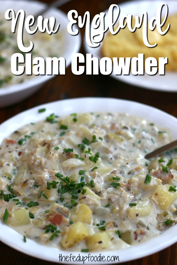 Thick, creamy and extremely tasty, this New England Clam Chowder is even better than restaurants. Loaded with tender potatoes, whole baby clams and bacon. Comes together quickly and with ease. One of the best soups around!
#NewEnglandClamChowderRecipe #NewEnglandClamChowderRecipeEasy
#ClamChowderRecipe #ClamChowder #BestClamChowderRecipe #ThickClamChowderRecipe https://www.thefedupfoodie.com