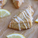 Scones slayed out with lemon slices from Soft Lemon Scones Recipe.
