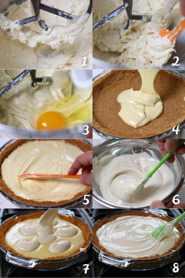 The steps to making the best Cream Cheese Pie Filling.