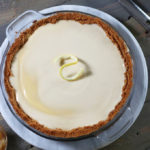 Overhead photo of Old Fashioned Cream Cheese Pie.