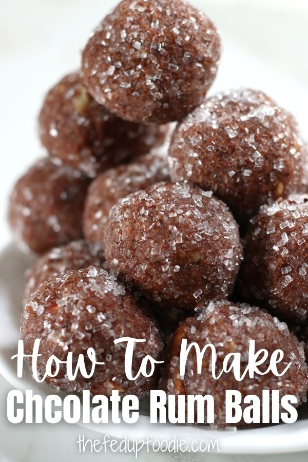 These no-bake Chocolate Rum Balls are extremely easy to make and perfect for a fancy Holiday dinner party. Made with dark rum, pecans and cacao powder and then rolled in your choice of 7 coatings. A delicious adult Christmas boozy cookie.
#RumBalls #RumBallsRecipe #RumBallsNoBake #RumBallsRecipeEasy #RumBallsBoozy #RumBallRecipeChristmas #ChocolateRumBalls 