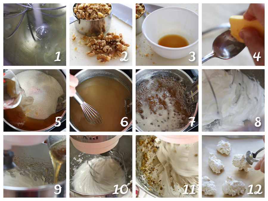 Steps to making Divinity Candy.