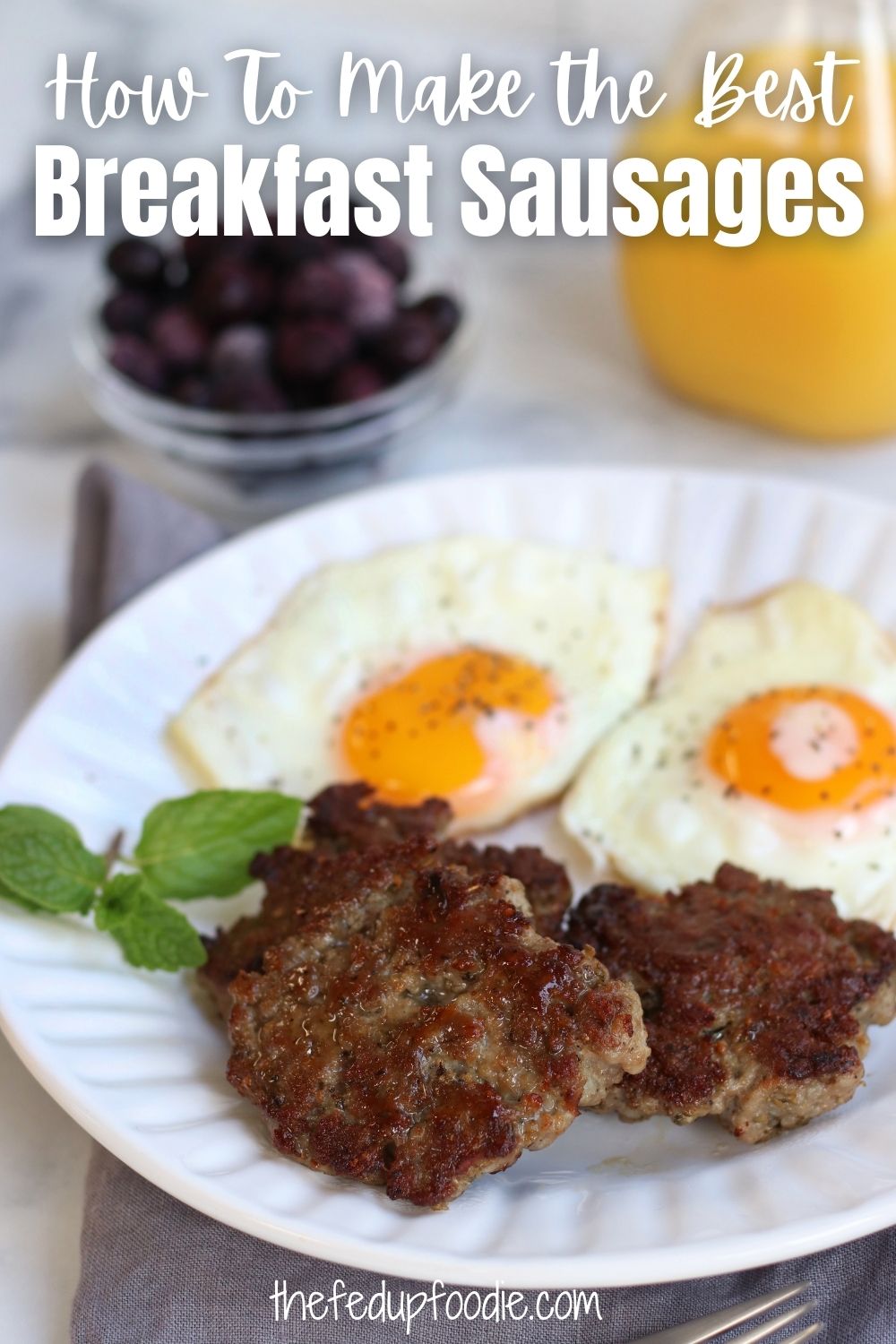 Homemade Breakfast Sausage is freezer friendly, extremely simple to make and extra tasty with a homemade spice blend. Make up a double batch and freeze for easy breakfast recipes throughout the month. 
#BreakfastSausageRecipes #BreakfastSausageSeasoning #BreakfastSausage #HomemadeBreakfastSausage #PorkBreakfastSausageRecipes