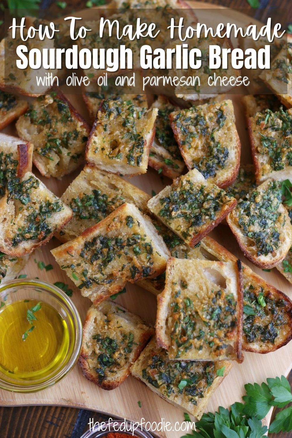 So easy to make and full of flavor, Sourdough Garlic Bread takes just minutes to make. This crusty and mouthwatering side dish goes perfectly with Kabobs, Pork Chops, Wings and of course Pasta. Always a family favorite.
#SourdoughGarlicBread #HomemadeGarlicBreadFromScratch #EasyHomemadeGarlicBread #BestGarlicBreadRecipe #HomemadeGarlicParmesanBread 