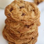 A stack of Vegan Chocolate Chip Cookies.