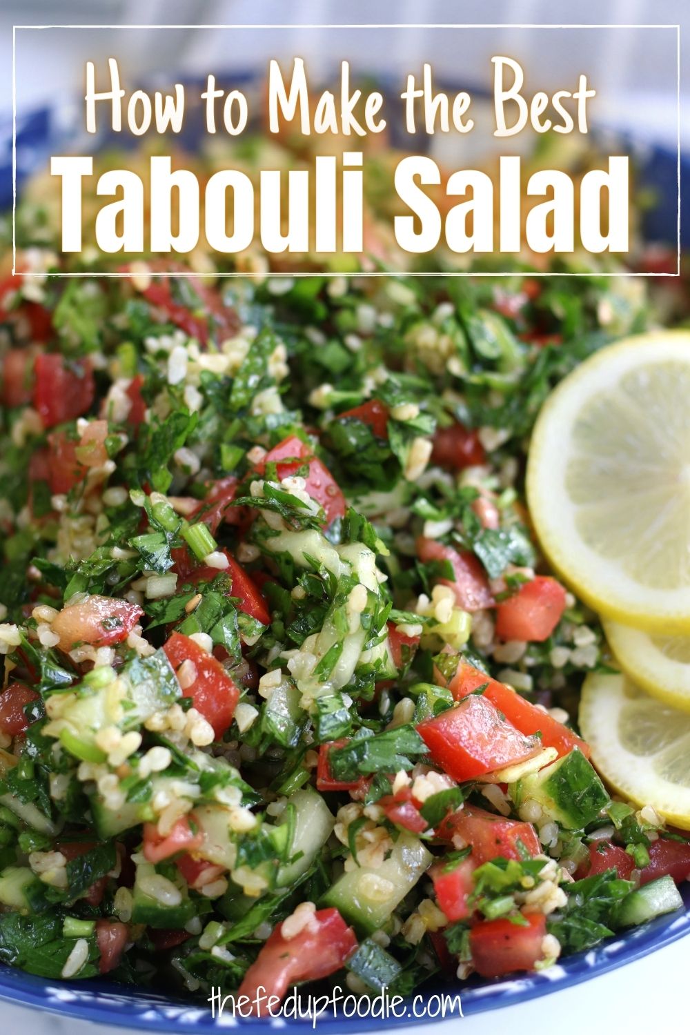 Tabouli Salad is a light and refreshing grain salad that works beautifully next to all kinds of meats or Mediterranean dishes. Made with bulgur wheat, tomatoes, English cucumbers, parsley and mint. This side dish is very easy to make and is delicious during the hottest months of the year.
#TabouliSalad #TabouliRecipe #Tabouli #Tabbouleh #TabboulehRecipe #TabboulehSalad #BulgurWheatRecipes #MediterraneanSalad