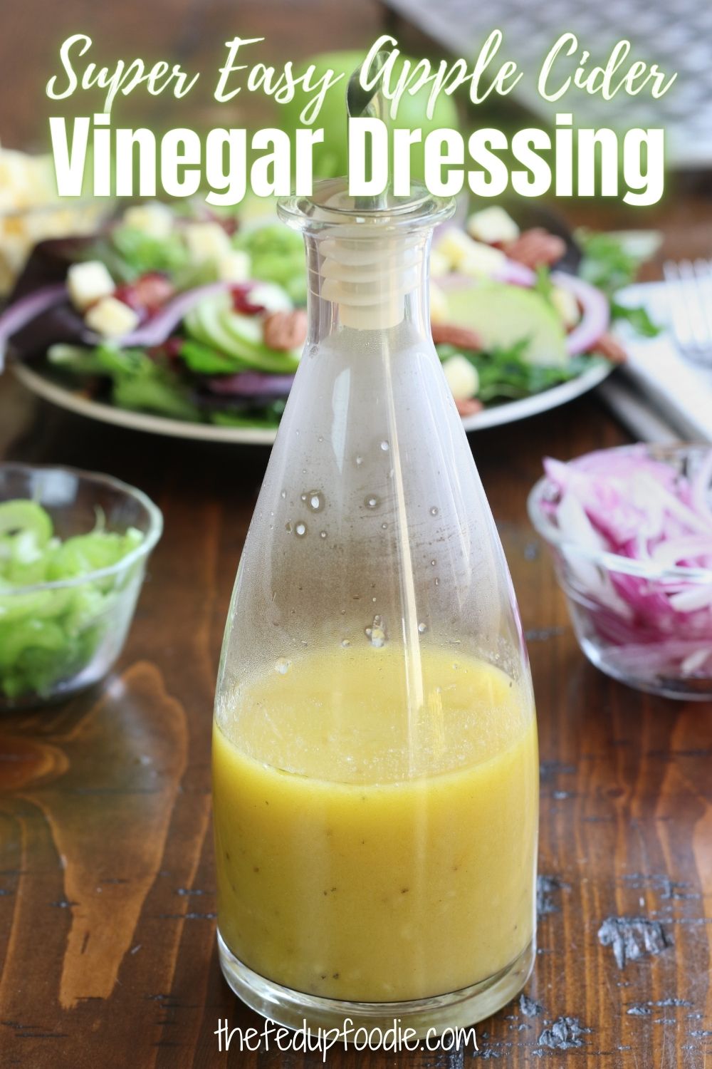 Apple Cider Vinegar Dressing is made with the simple ingredients of extra virgin olive oil, apple cider vinegar, garlic and Dijon mustard. This homemade dressing is a great way to enjoy fall salads and vegetables.
#AppleCiderVinegarDressing #AppleCiderVinaigrette #AppleCiderVinaigretteDressingRecipe #AppleCiderVinegretteRecipe #SimpleVinaigretteDressing #AppleCiderVinegaretteDressing #AppleCiderVinegarDressingVinaigrette 