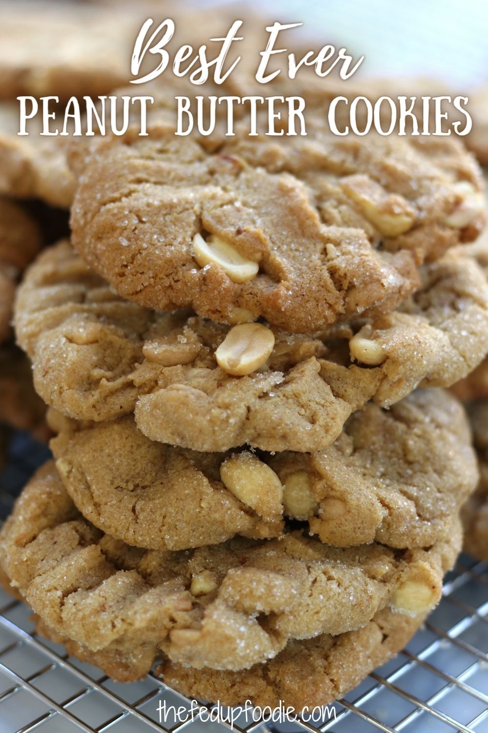 Best Peanut Butter Cookies recipe creates soft and chewy cookies that are peanut butter lovers dream come true. These melt in your mouth cookies are made from natural peanut butter, whole peanuts and peanut butter chips. 
#PeanutButterCookies #PeanutButterCookiesRecipe #PeanutButterCookieEasy #PBCookies #PeanutButterCookiesWithPeanutChips #PeanutButterCookiesChewy #PeanutButterCookiesWithCrunchyPB