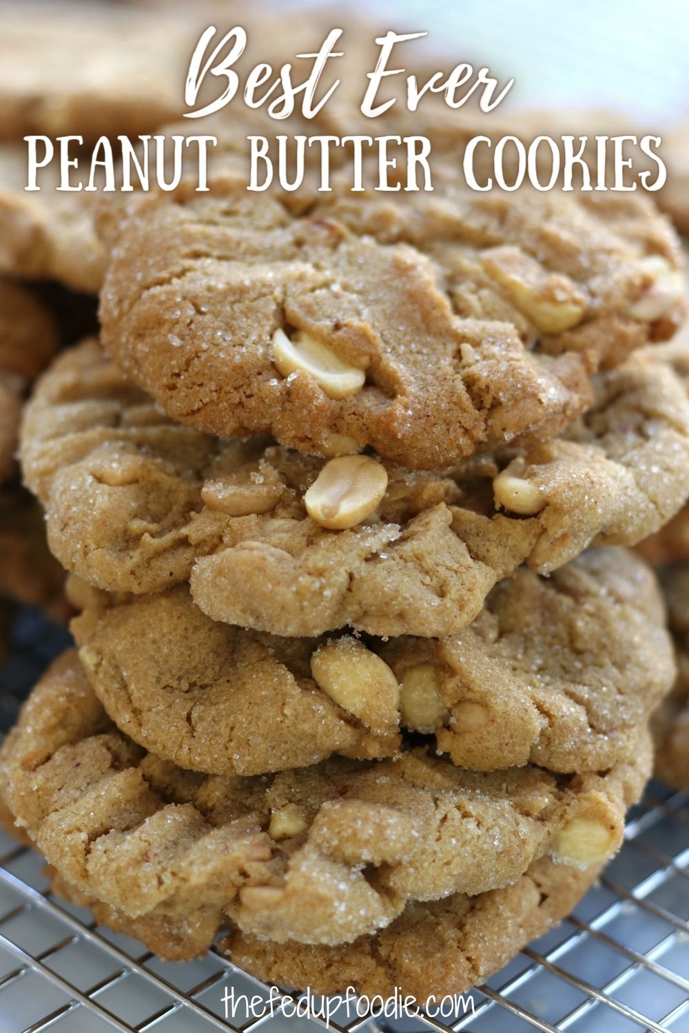Best Peanut Butter Cookies recipe creates soft and chewy cookies that are peanut butter lovers dream come true. These melt in your mouth cookies are made from natural peanut butter, whole peanuts and peanut butter chips. 
#PeanutButterCookies #PeanutButterCookiesRecipe #PeanutButterCookieEasy #PBCookies #PeanutButterCookiesWithPeanutChips #PeanutButterCookiesChewy #PeanutButterCookiesWithCrunchyPB