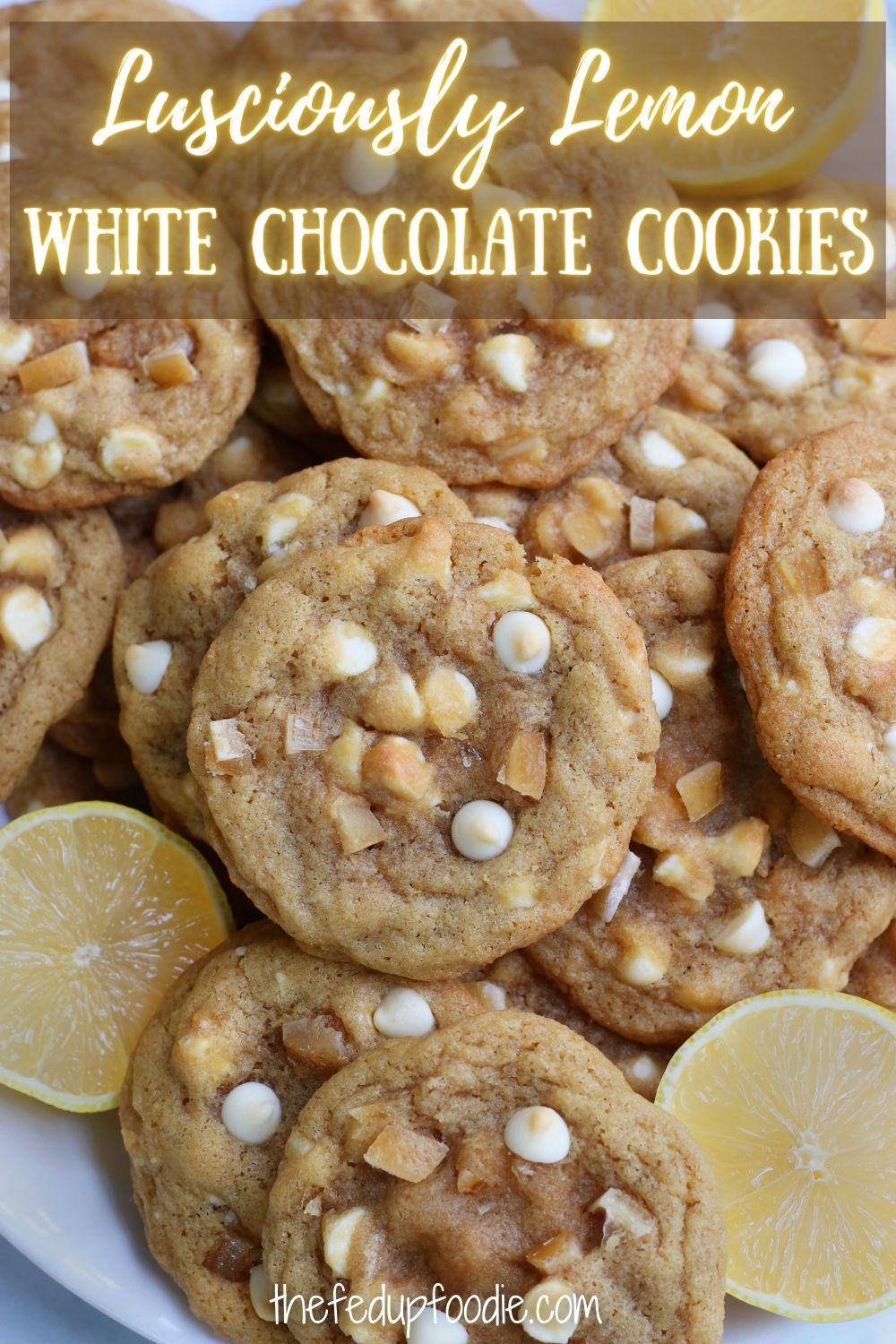 Soft and chewy Lemon White Chocolate Cookies has three layers of lemon making them perfect for lemon lovers. An easy, bright and comforting cookie perfect for many events. 
#LemonWhiteChocolateChipCookies #LemonWhiteChocolateCookies #BestLemonCookies #SoftLemonCookies #LemonWhiteChocolateCookiesRecipes #LemonCookiesWithWhiteChocolateChips #LemonAndWhiteChocolateCookies