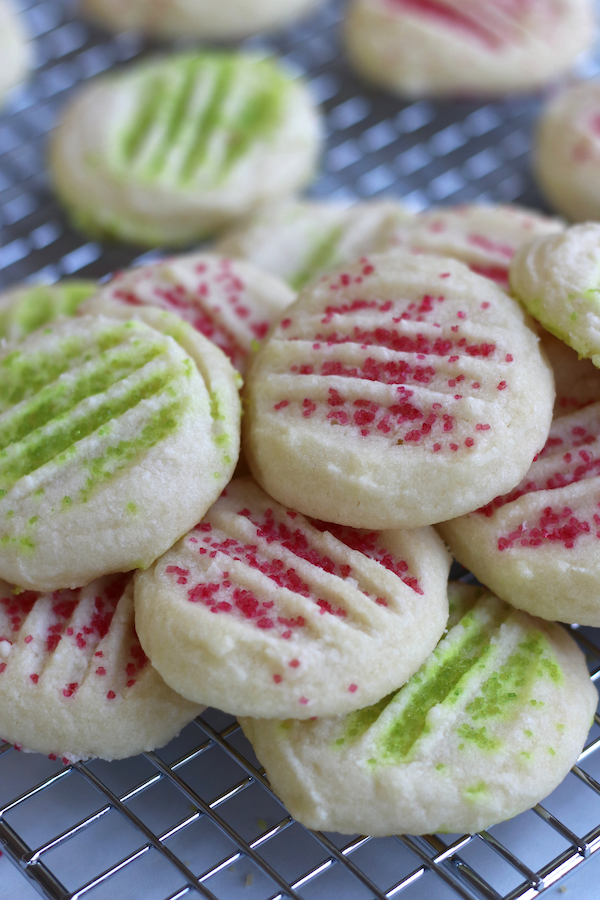 A pile of Whipped Shortbread cookies.