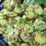 Up close photo of Italian Potato Salad.