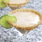 Key Lime Martini in martini glasses.