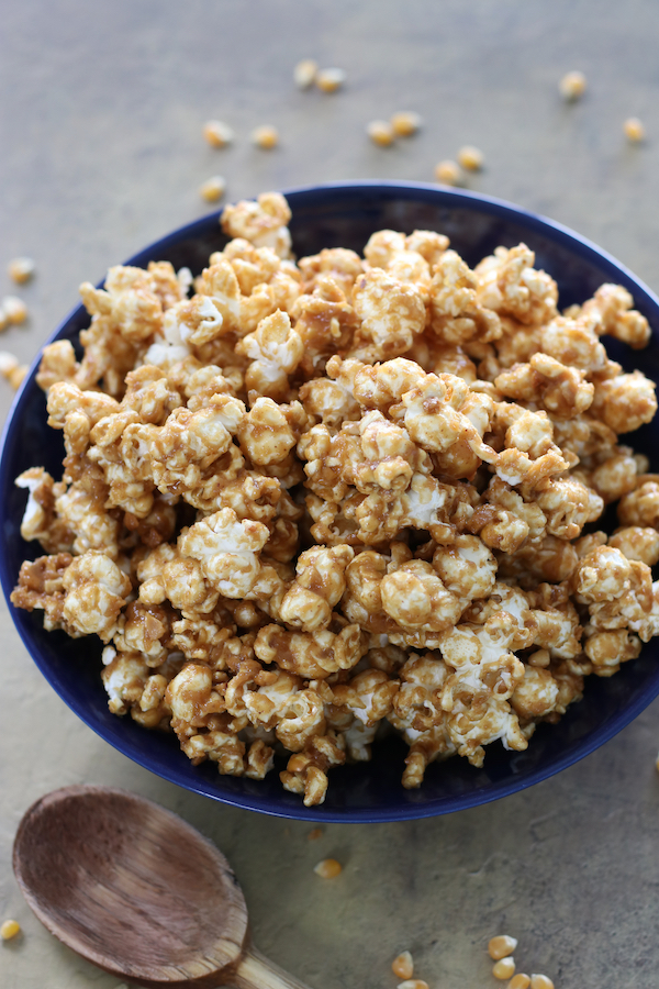 An ooey gooey treat of Popcorn and Peanut Butter.