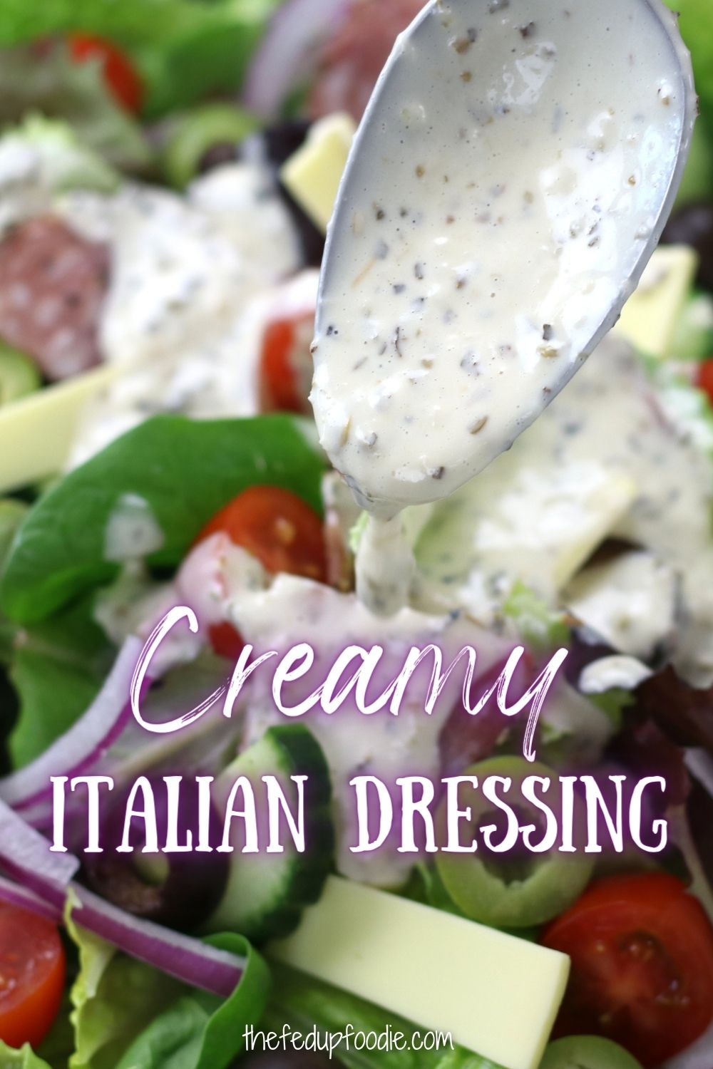 Zingy, flavorful and so very easy to make, this Creamy Italian Dressing makes eating salads so very much fun. Made with simple ingredients and is a 1,000 times better than store bought dressings. #CreamyItalianDressing #CreamyItalianDressingRecipe #HomemadeCreamyItalianDressing #EasyCreamyItalianDressing #HomemadeSaladDressing