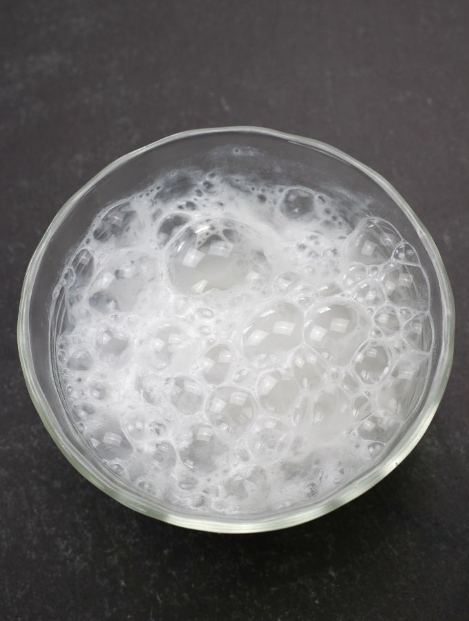 Bubbling baking powder from How To Test Baking Powder post.