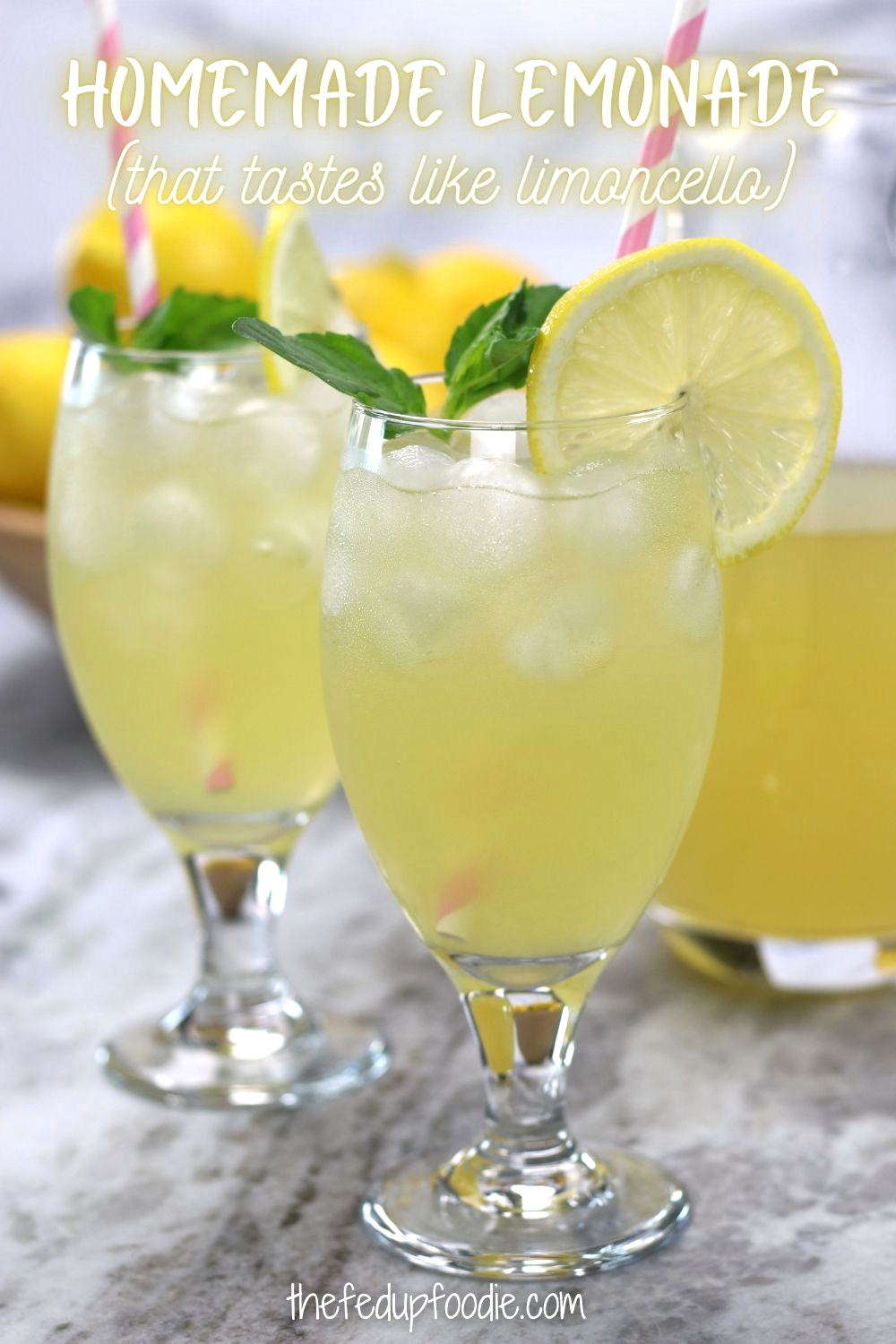 How to make the Best Lemonade that tastes like seductive limoncello but without the alcohol. With a kiss of fresh mint, this lemonade recipe is not overly tart and is immensely refreshing. Pure bliss for lemon lovers on a hot summer's day. 
#Lemonade #LemonadeRecipe #HomemadeLemonade #HowToMakeHomemadeLemonade #BestHomemadeLemonade #MintLemonadeRecipe #LemonadeRecipeWithLemonPeel