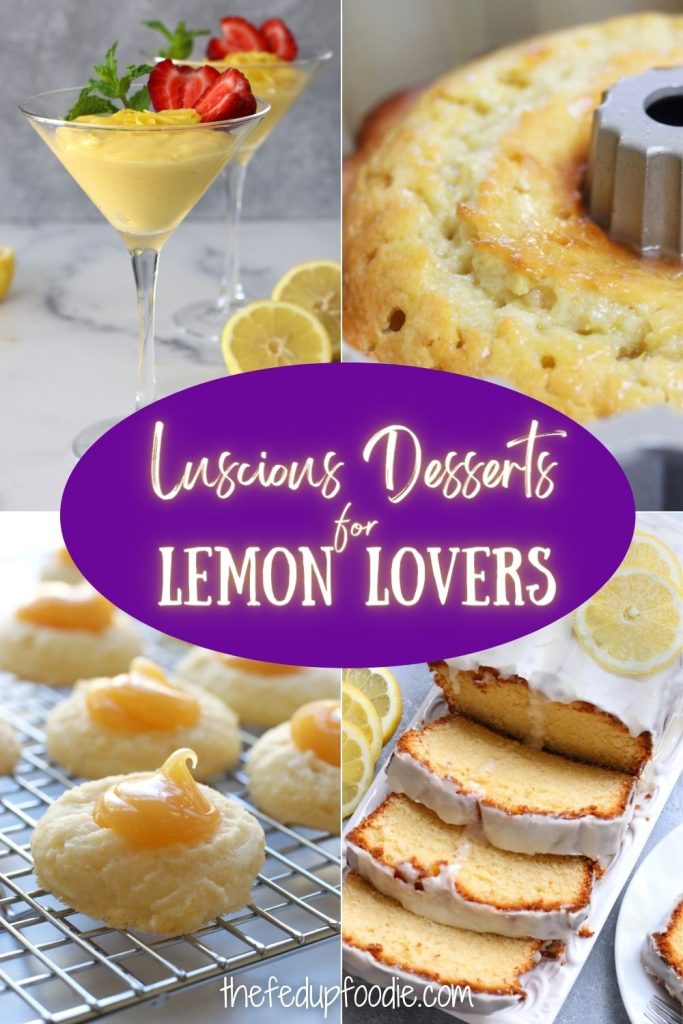 Lemon Desserts Roundup Pinterest collage.